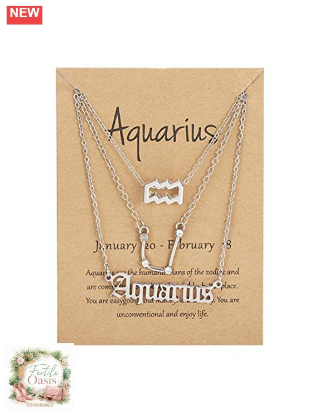 3 Piece Zodiac Choker Necklace Set Adjustable Lobster Claw Clasp